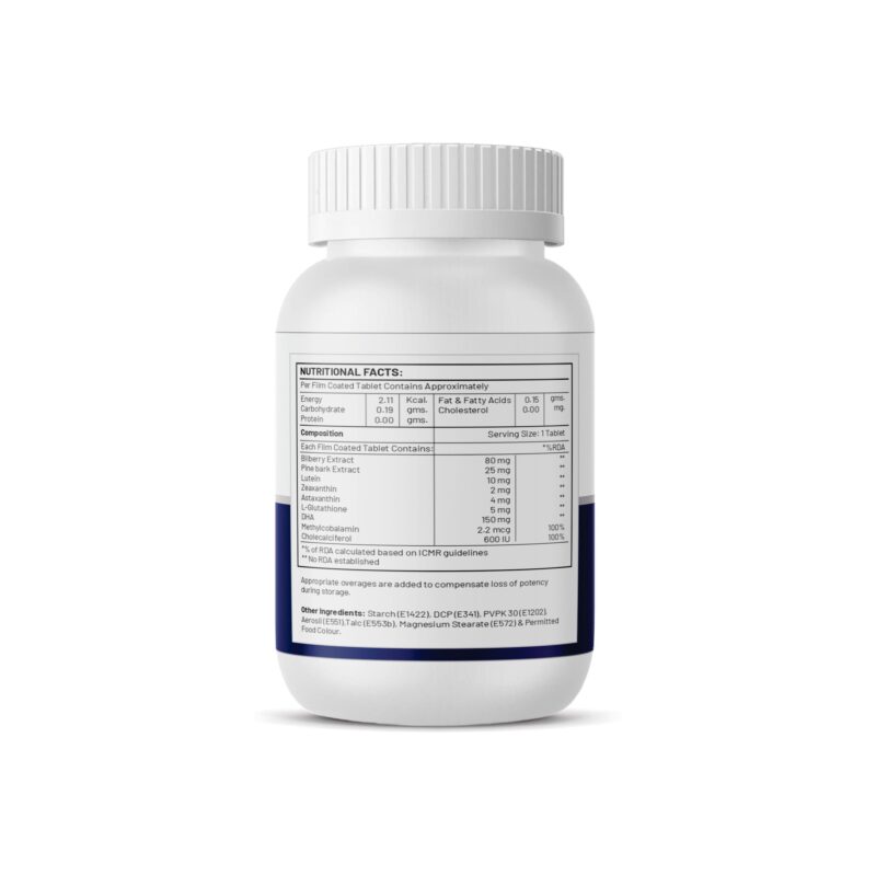 Eyecare Tablets : Nutritional facts , Composition And Ingredients